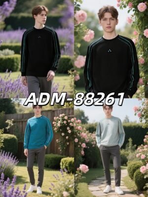 2025 New Huso Stitch Color Block Sweatshirt | Contrast Crewneck 88261# | Premium Wholesale Streetwear