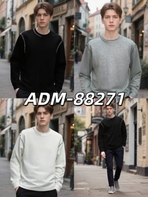 Old Money Embroidered Sweatshirt | Premium Crewneck 88271# | Luxury Wholesale Streetwear