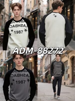 Vintage Washed Print Sweatshirt | Distressed Crewneck 88272# | Premium Wholesale Streetwear