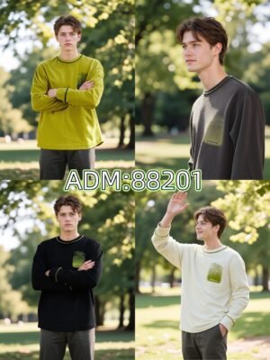 New Premium 280gsm Crewneck Sweatshirt | Custom Waterprint & Coverstitch (88201#) | Bulk Wholesale