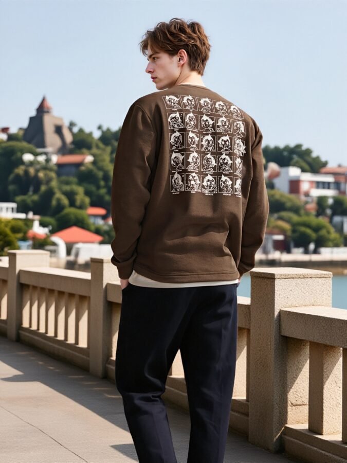 2025 New Flocked Foam Sweatshirt | Premium Crewneck 88217# | Wholesale Streetwear - Image 14