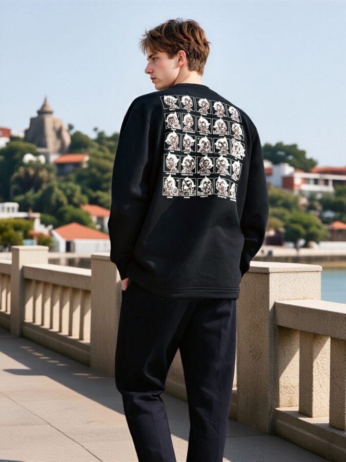 2025 New Flocked Foam Sweatshirt | Premium Crewneck 88217# | Wholesale Streetwear - Image 9