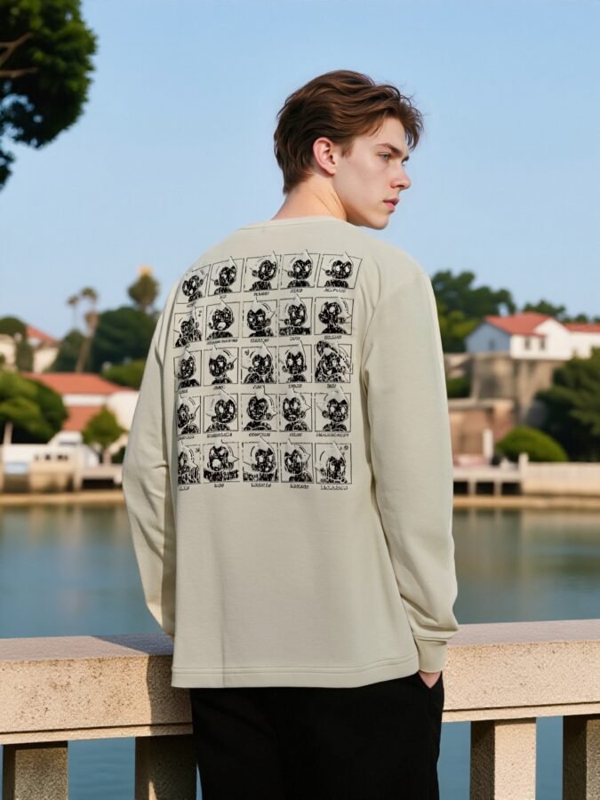 2025 New Flocked Foam Sweatshirt | Premium Crewneck 88217# | Wholesale Streetwear - Image 5
