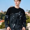 2025 New Tie-Dye Sweatshirt | Designer Crewneck 88219# | Premium Wholesale Streetwear - ​​Black