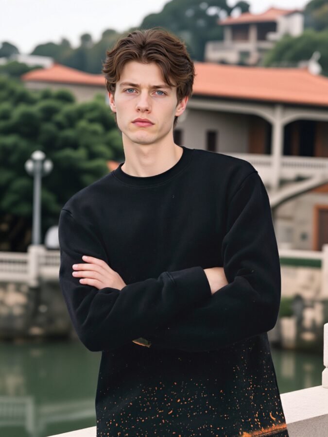 Hand-Painted Designer Sweatshirt | Artistic Crewneck 88250# | Exclusive Wholesale Streetwear - Image 15