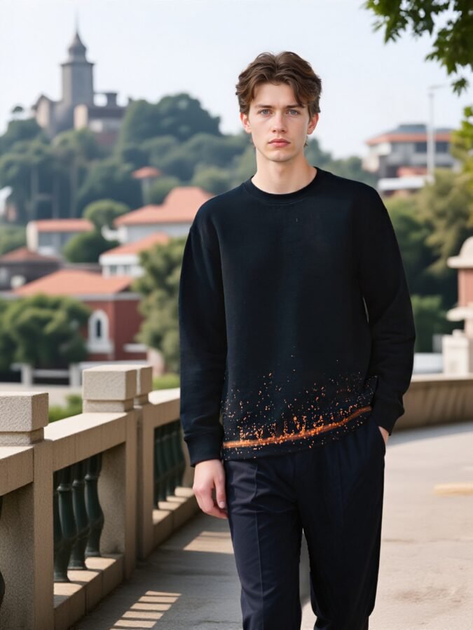 Hand-Painted Designer Sweatshirt | Artistic Crewneck 88250# | Exclusive Wholesale Streetwear - Image 14