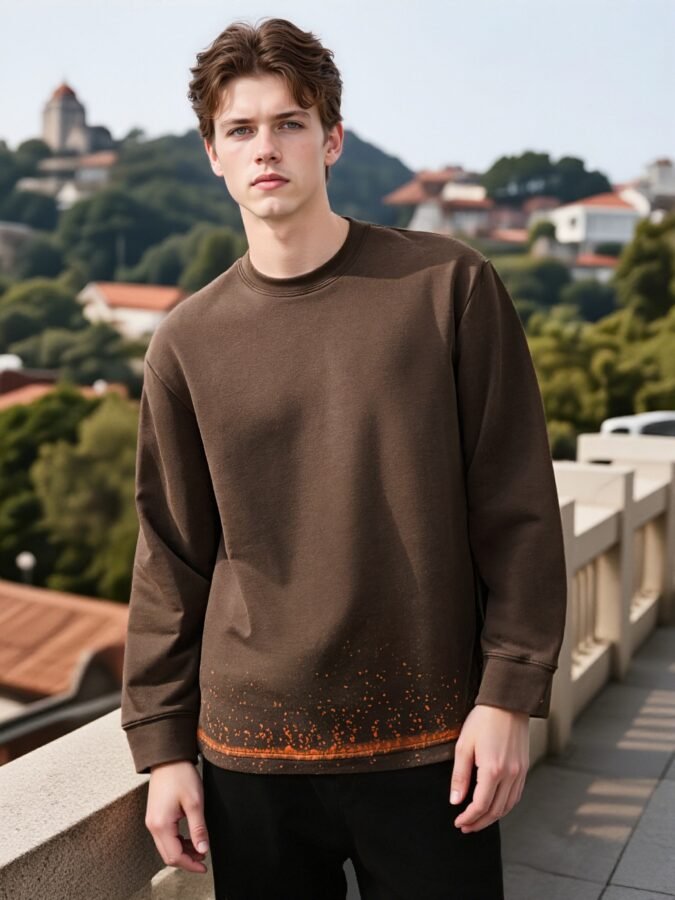 Hand-Painted Designer Sweatshirt | Artistic Crewneck 88250# | Exclusive Wholesale Streetwear - Image 11