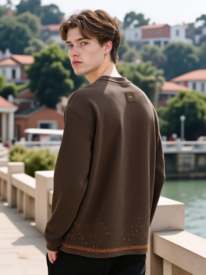 Hand-Painted Designer Sweatshirt | Artistic Crewneck 88250# | Exclusive Wholesale Streetwear - Image 13