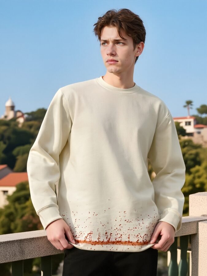 Hand-Painted Designer Sweatshirt | Artistic Crewneck 88250# | Exclusive Wholesale Streetwear - Image 3
