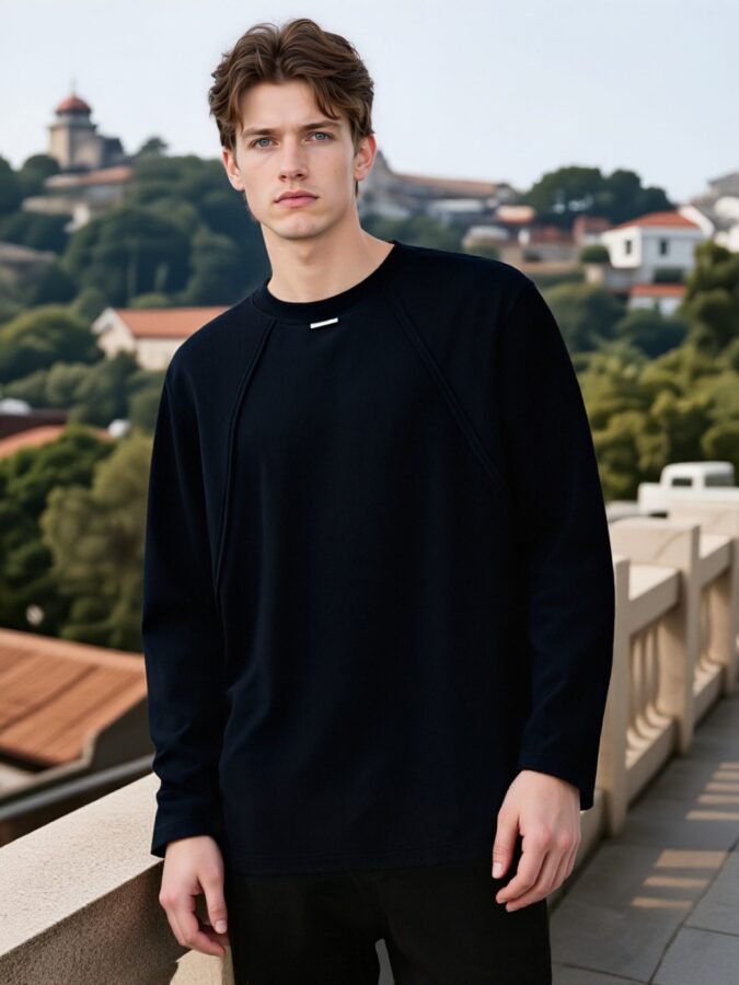 Structural Labeled Sweatshirt | Designer Crewneck 88262# | Premium Wholesale Streetwear - Image 15