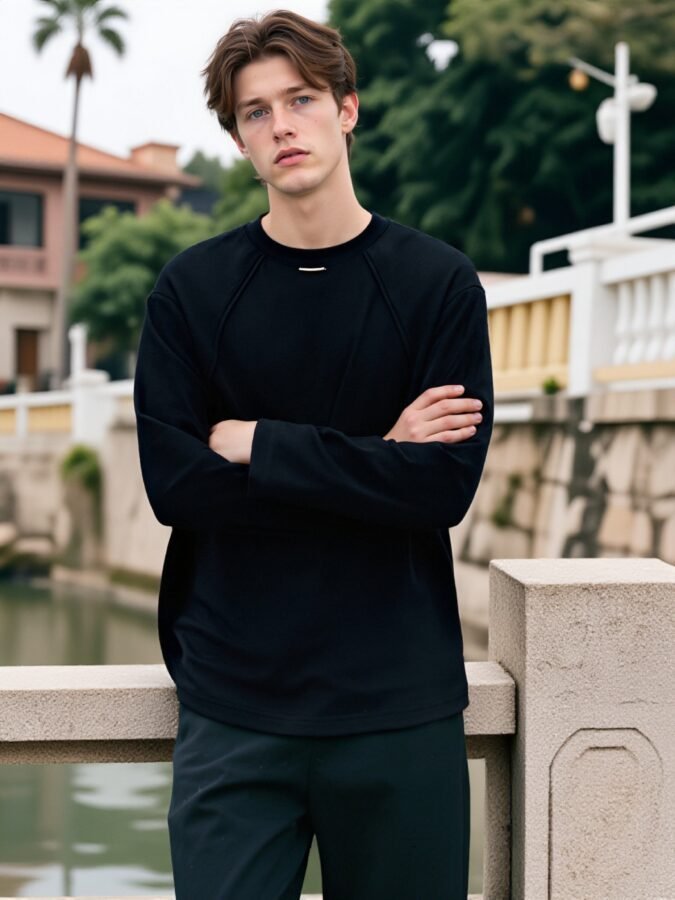 Structural Labeled Sweatshirt | Designer Crewneck 88262# | Premium Wholesale Streetwear - Image 13