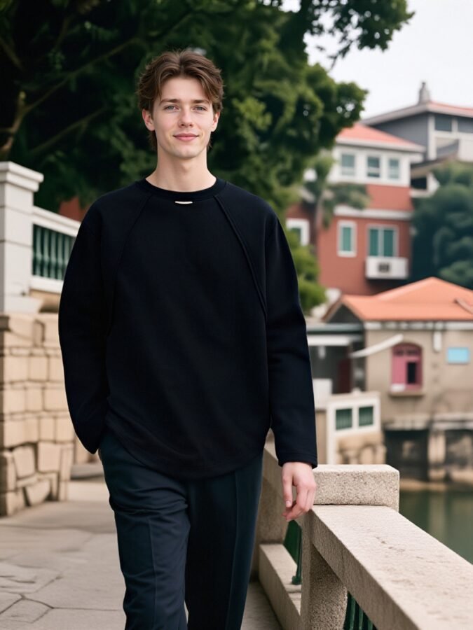Structural Labeled Sweatshirt | Designer Crewneck 88262# | Premium Wholesale Streetwear - Image 11