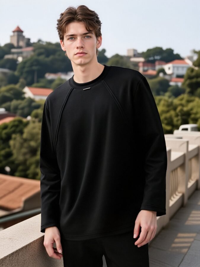 Structural Labeled Sweatshirt | Designer Crewneck 88262# | Premium Wholesale Streetwear - Image 10