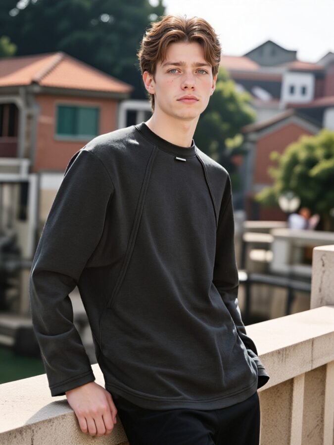Structural Labeled Sweatshirt | Designer Crewneck 88262# | Premium Wholesale Streetwear - Image 8