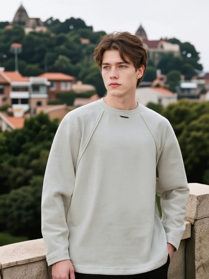 Structural Labeled Sweatshirt | Designer Crewneck 88262# | Premium Wholesale Streetwear - Image 6