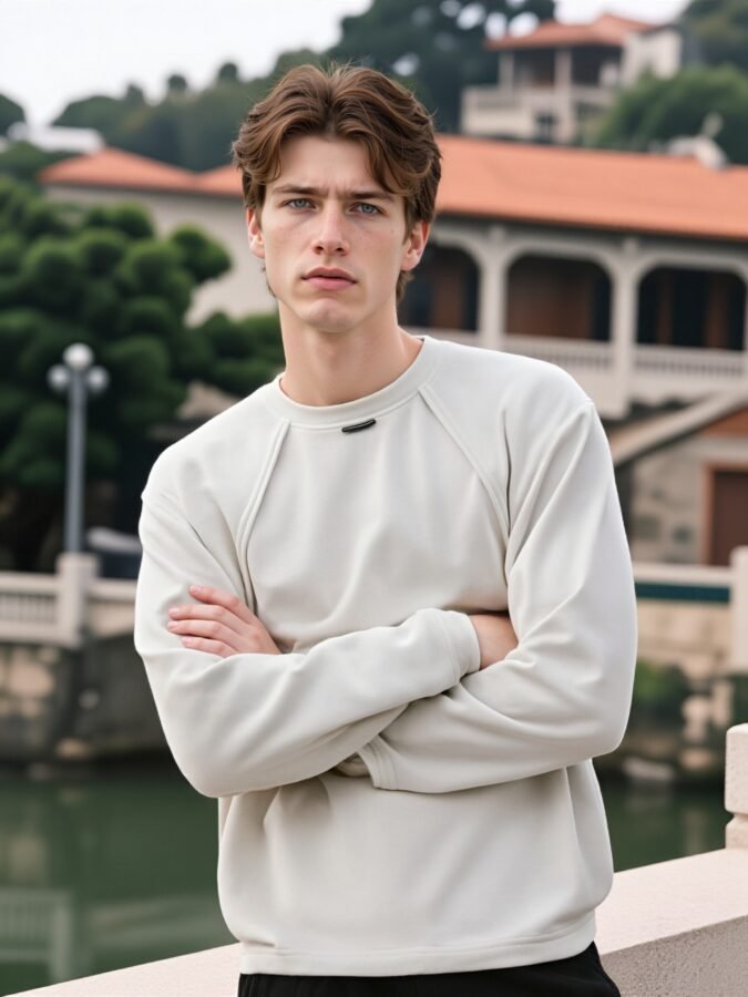 Structural Labeled Sweatshirt | Designer Crewneck 88262# | Premium Wholesale Streetwear - Image 3