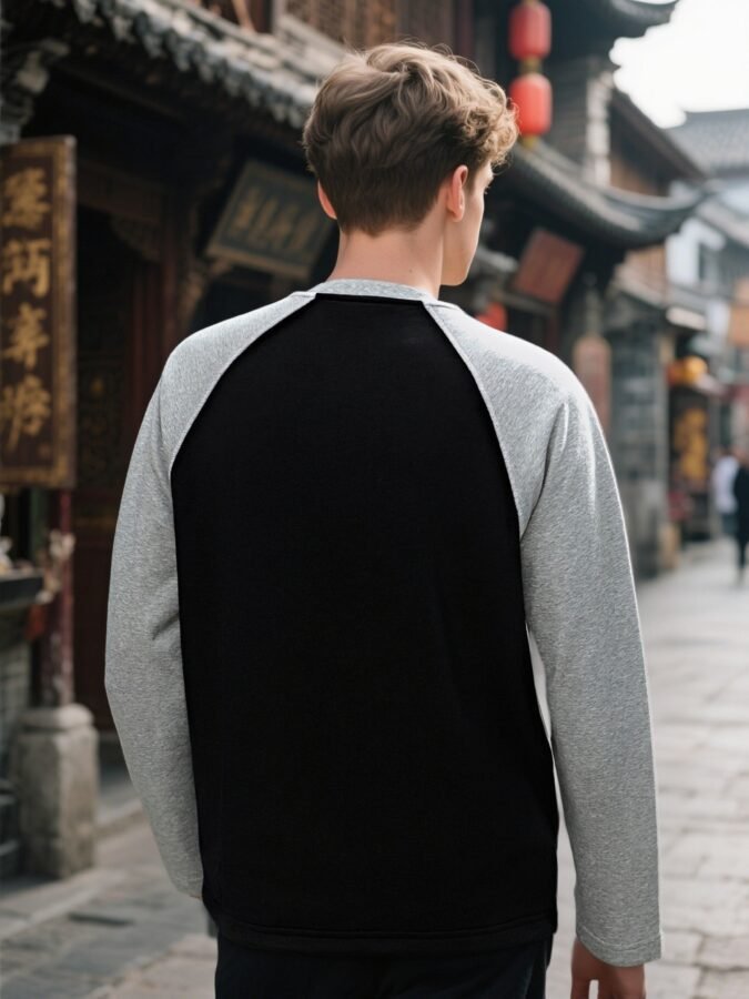 New Innovative Contrast Patchwork Hoodie | 88202# Structural Crewneck Sweatshirt - Image 17