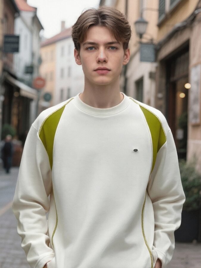 Revolutionary Color-Block Hoodie | 88205# Hass Stitch Structural Sweatshirt - Image 15