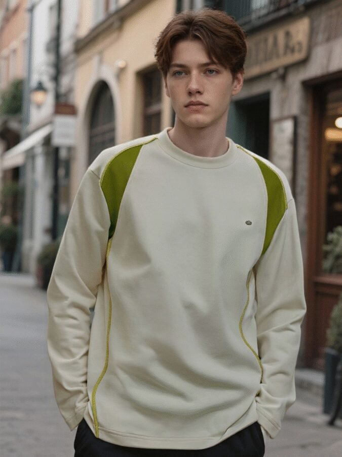 Revolutionary Color-Block Hoodie | 88205# Hass Stitch Structural Sweatshirt - Image 13