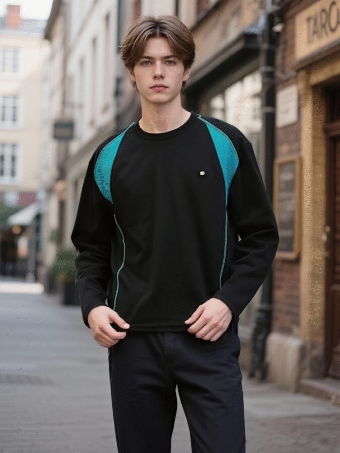 Revolutionary Color-Block Hoodie | 88205# Hass Stitch Structural Sweatshirt - Image 7