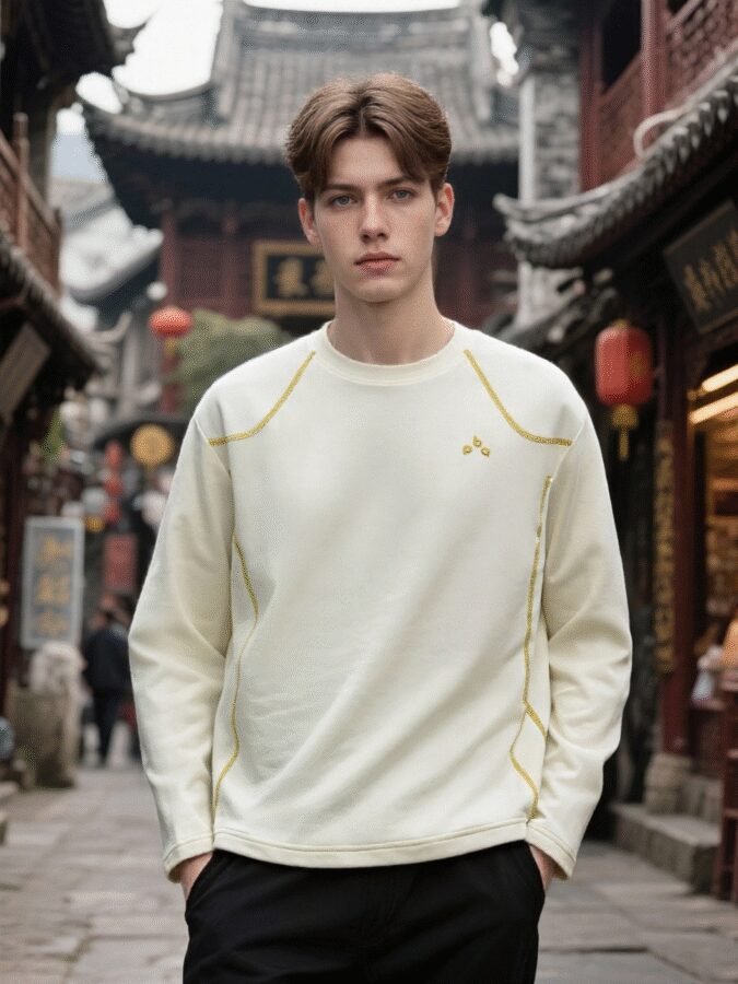 NEW Premium Contrast Stitch Sweatshirt | Style 88206# | Wholesale Original Streetwear - Image 4