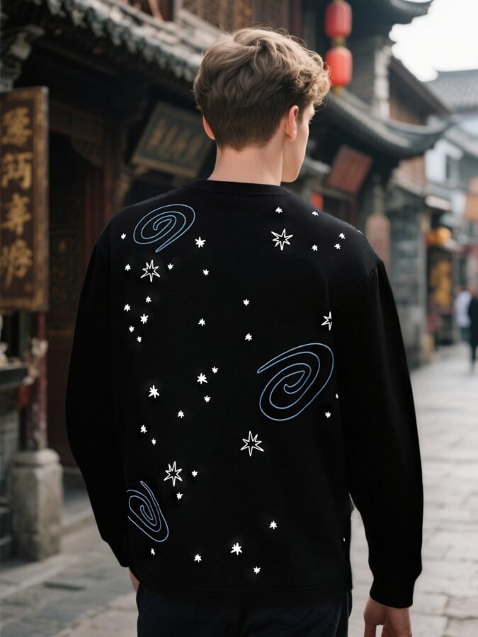 New Retro Outdoor Sweatshirt | Flocked Foam Crewneck 88211# | Wholesale Streetwear - Image 23