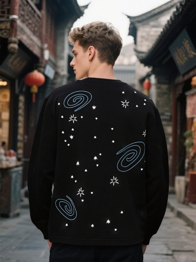 New Retro Outdoor Sweatshirt | Flocked Foam Crewneck 88211# | Wholesale Streetwear - Image 22