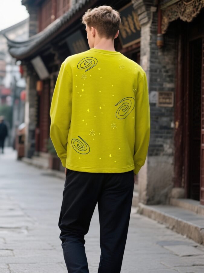 New Retro Outdoor Sweatshirt | Flocked Foam Crewneck 88211# | Wholesale Streetwear - Image 6