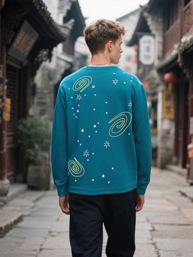 New Retro Outdoor Sweatshirt | Flocked Foam Crewneck 88211# | Wholesale Streetwear - Image 29