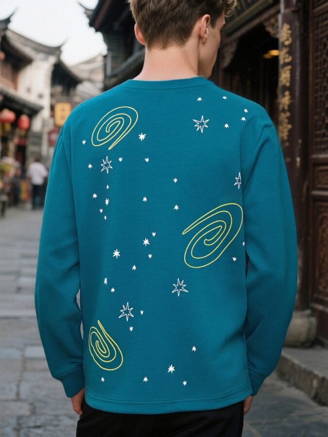 New Retro Outdoor Sweatshirt | Flocked Foam Crewneck 88211# | Wholesale Streetwear - Image 28