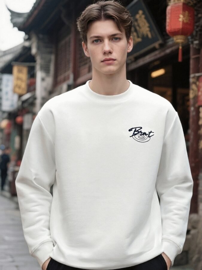 New Retro Outdoor Sweatshirt | Flocked Foam Crewneck 88211# | Wholesale Streetwear - Image 15