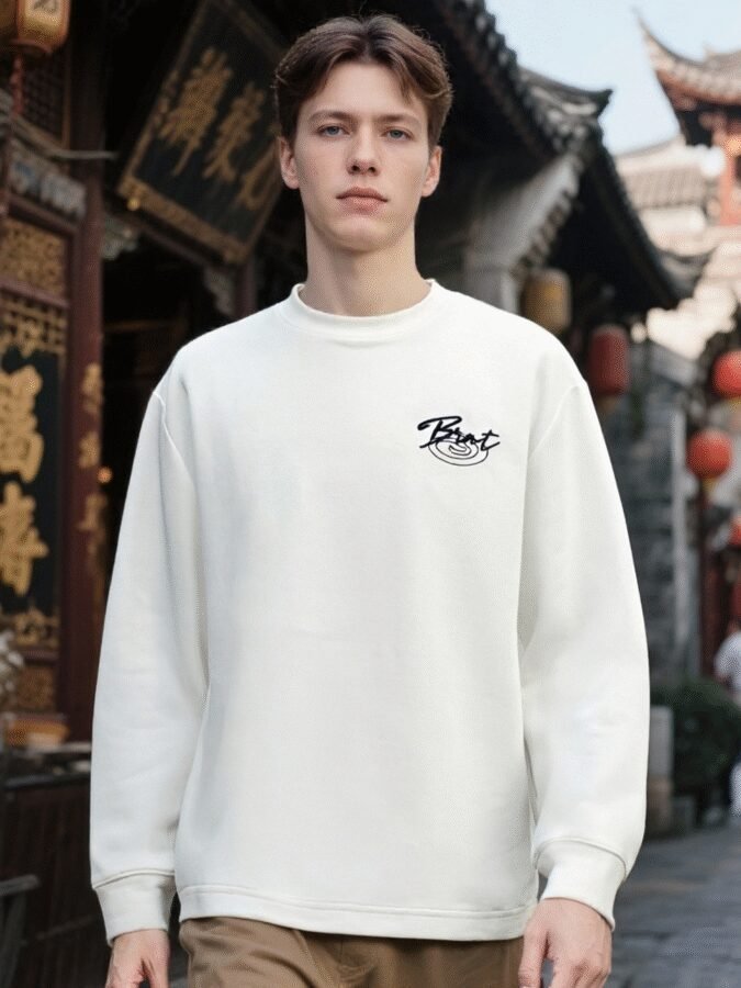 New Retro Outdoor Sweatshirt | Flocked Foam Crewneck 88211# | Wholesale Streetwear - Image 14