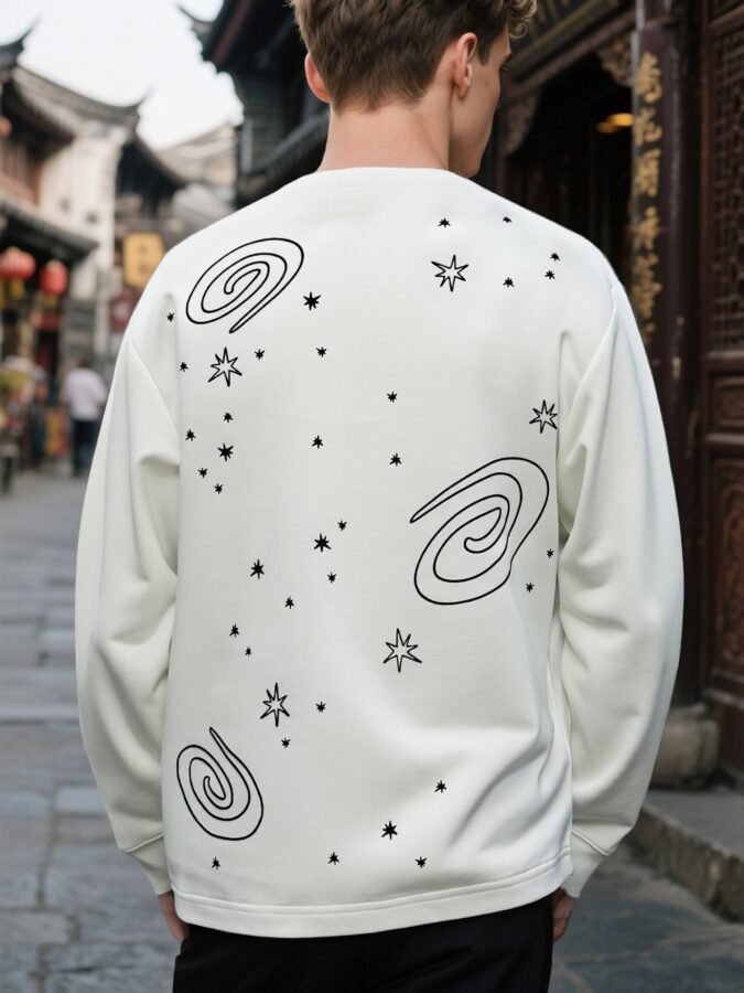 New Retro Outdoor Sweatshirt | Flocked Foam Crewneck 88211# | Wholesale Streetwear - Image 17