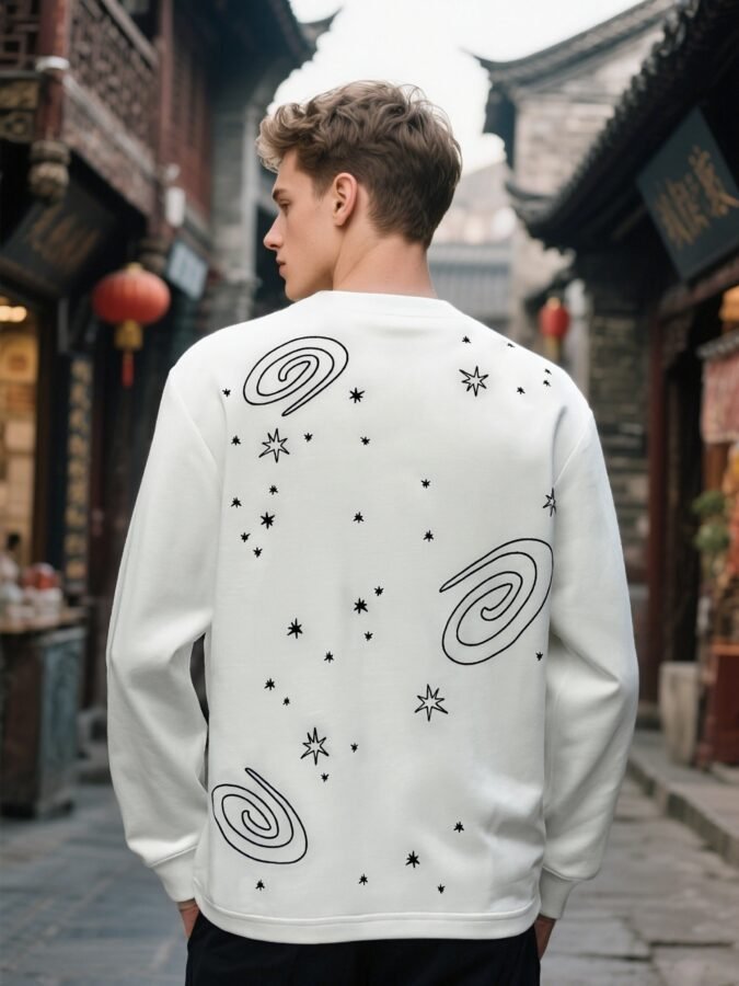 New Retro Outdoor Sweatshirt | Flocked Foam Crewneck 88211# | Wholesale Streetwear - Image 18