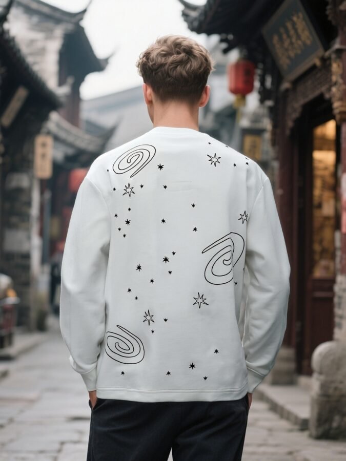 New Retro Outdoor Sweatshirt | Flocked Foam Crewneck 88211# | Wholesale Streetwear - Image 16