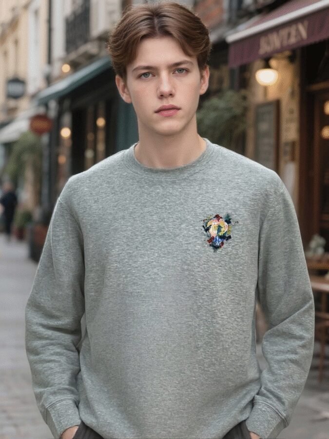 2025 New Flocked Foam Sweatshirt | Premium Crewneck 88218# | Wholesale Streetwear - Image 9