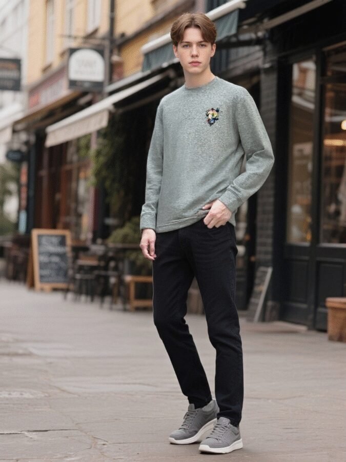 2025 New Flocked Foam Sweatshirt | Premium Crewneck 88218# | Wholesale Streetwear - Image 10