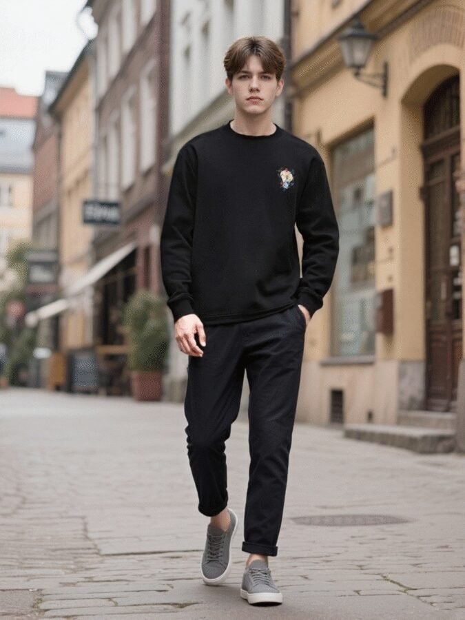 2025 New Flocked Foam Sweatshirt | Premium Crewneck 88218# | Wholesale Streetwear - Image 14