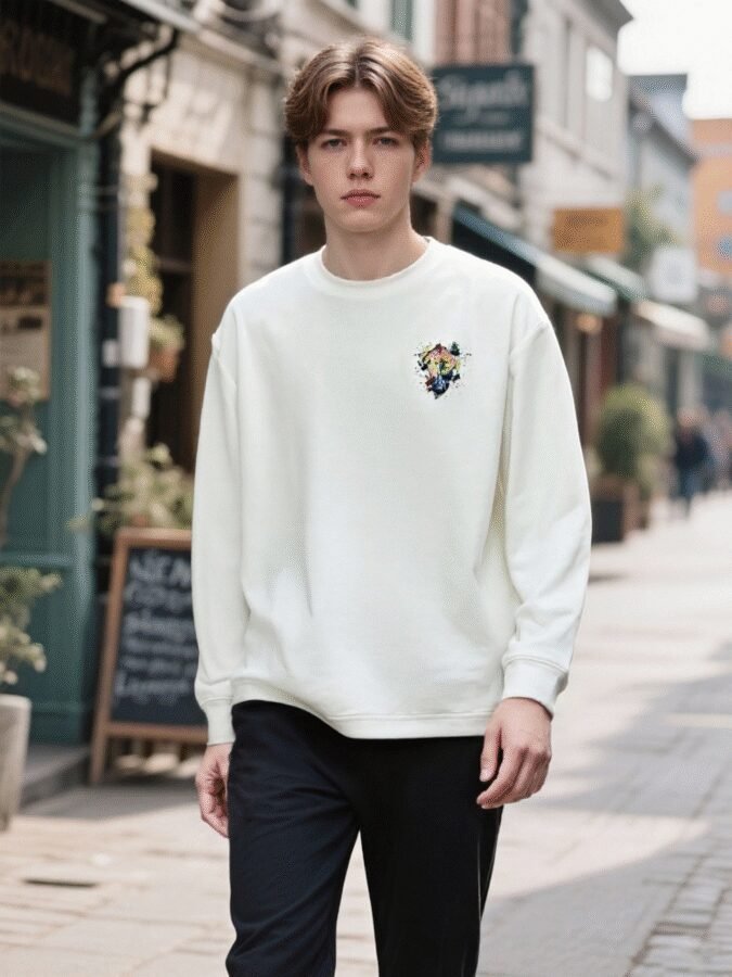 2025 New Flocked Foam Sweatshirt | Premium Crewneck 88218# | Wholesale Streetwear - Image 2