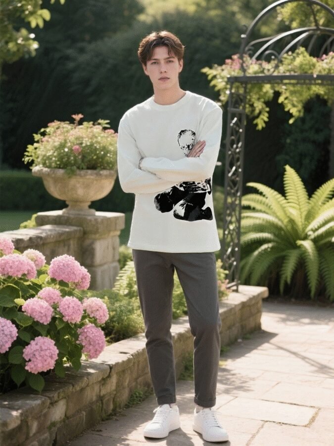 2025 New Direct-to-Garment Printed Sweatshirt | Designer Crewneck 88222# | Premium Wholesale Streetwear - Image 9