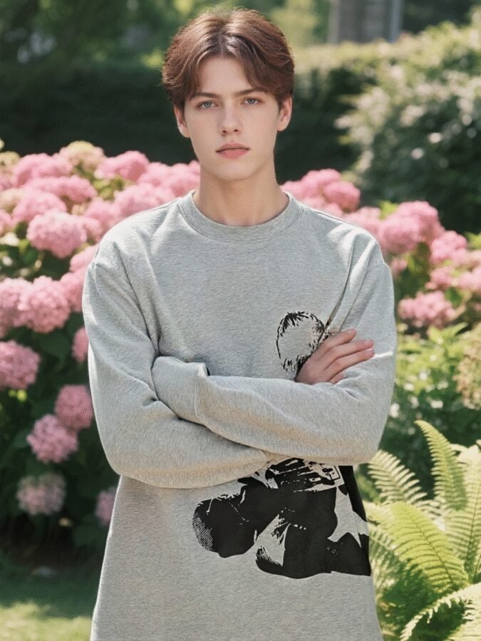 2025 New Direct-to-Garment Printed Sweatshirt | Designer Crewneck 88222# | Premium Wholesale Streetwear - Image 4