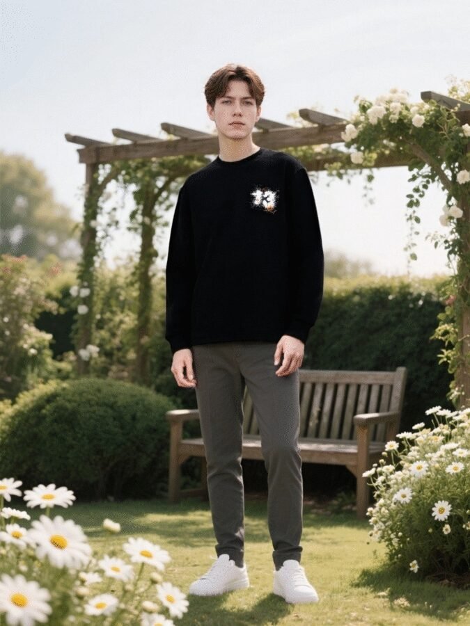 Direct-to-Garment Printed Sweatshirt | Premium Crewneck 88235# | Wholesale Streetwear - Image 18