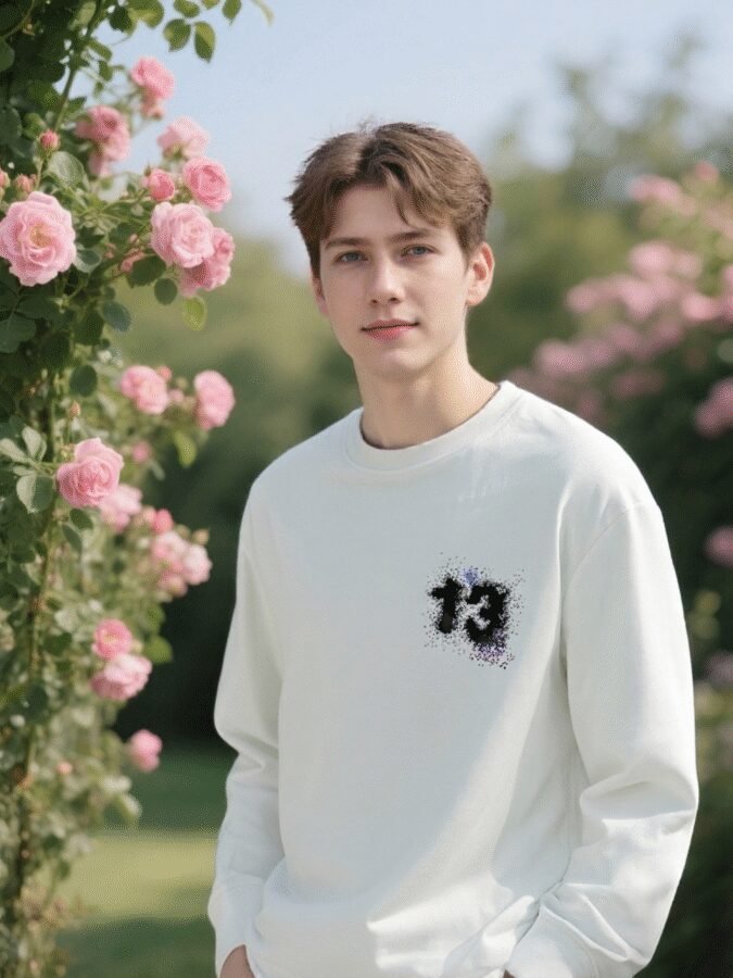 Direct-to-Garment Printed Sweatshirt | Premium Crewneck 88235# | Wholesale Streetwear - Image 7