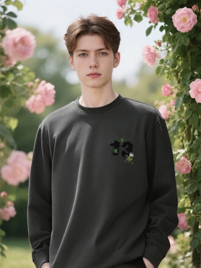 Direct-to-Garment Printed Sweatshirt | Premium Crewneck 88235# | Wholesale Streetwear - Image 6