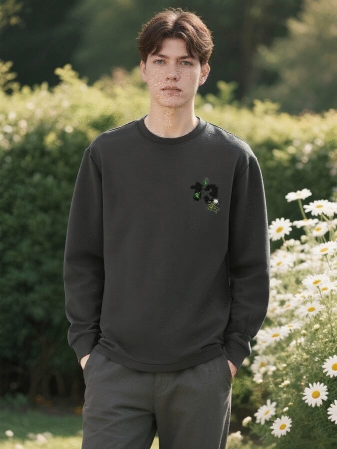 Direct-to-Garment Printed Sweatshirt | Premium Crewneck 88235# | Wholesale Streetwear - Image 5