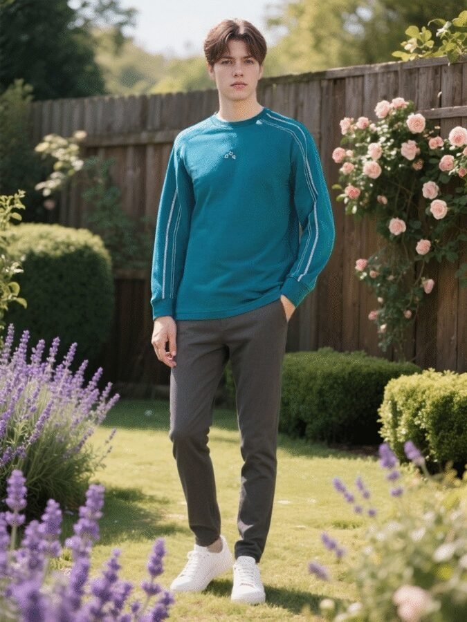 2025 New Huso Stitch Color Block Sweatshirt | Contrast Crewneck 88261# | Premium Wholesale Streetwear - Image 8