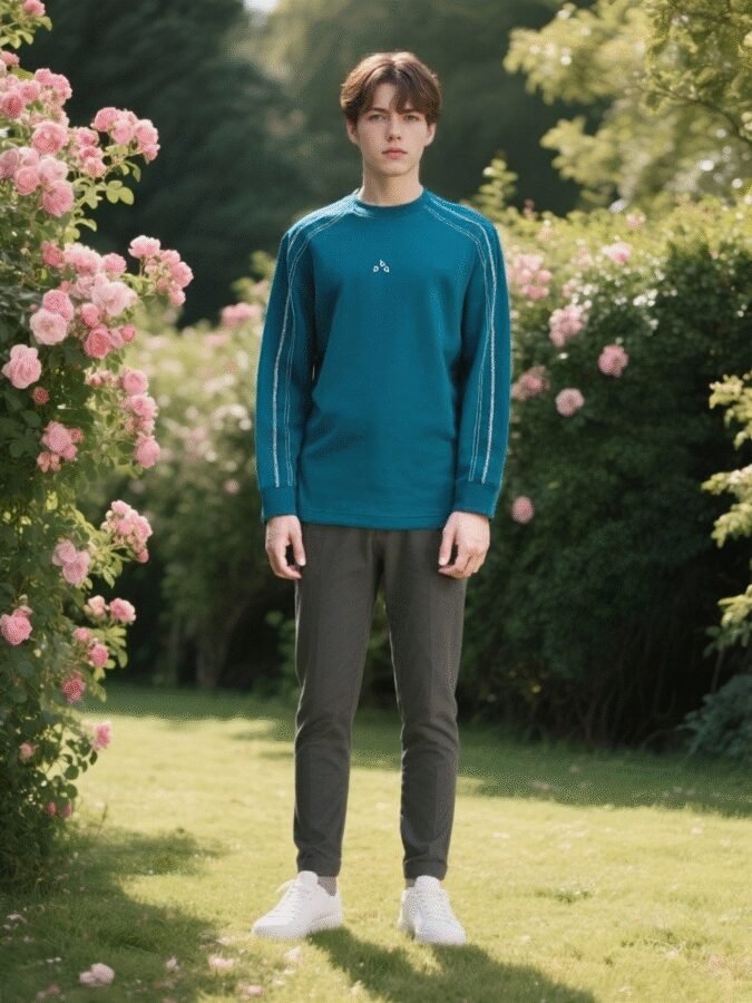 2025 New Huso Stitch Color Block Sweatshirt | Contrast Crewneck 88261# | Premium Wholesale Streetwear - Image 7