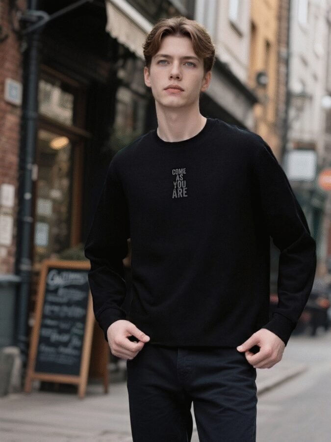 Flocked Foam Sweatshirt | Premium Crewneck 88263# | Wholesale Streetwear - Image 16