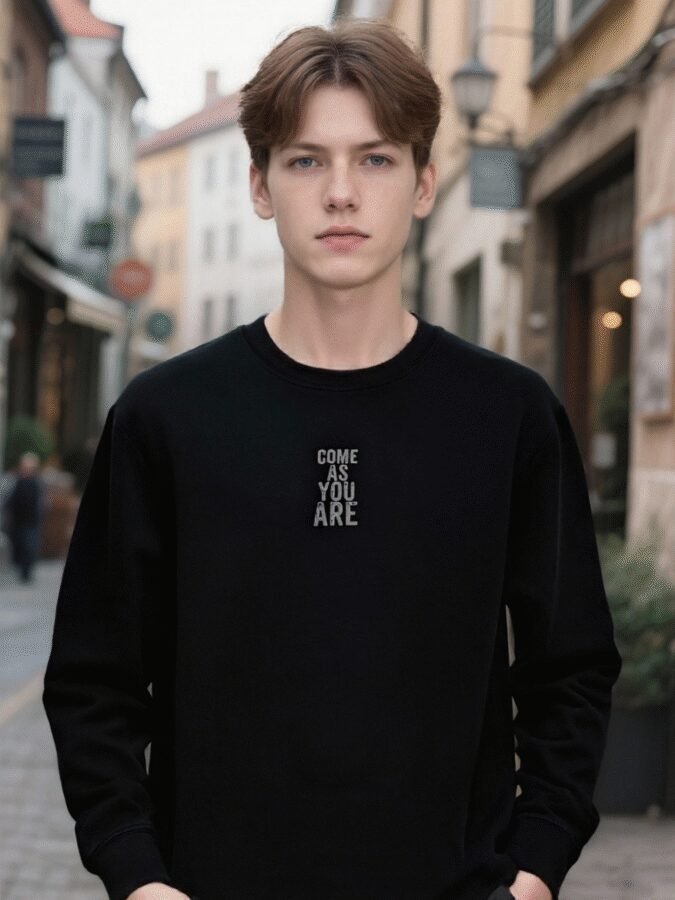 Flocked Foam Sweatshirt | Premium Crewneck 88263# | Wholesale Streetwear - Image 15