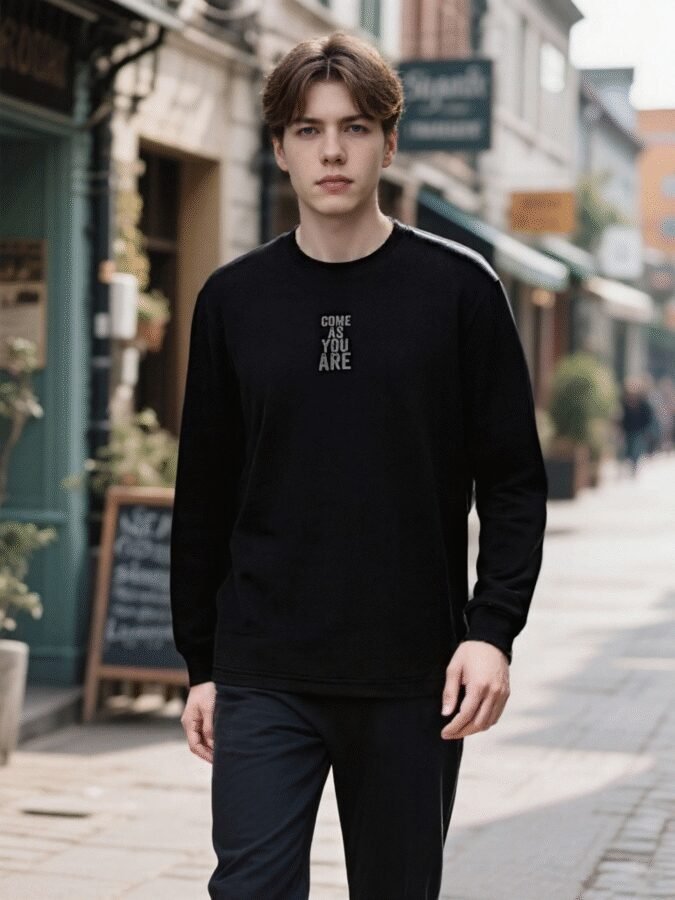 Flocked Foam Sweatshirt | Premium Crewneck 88263# | Wholesale Streetwear - Image 14